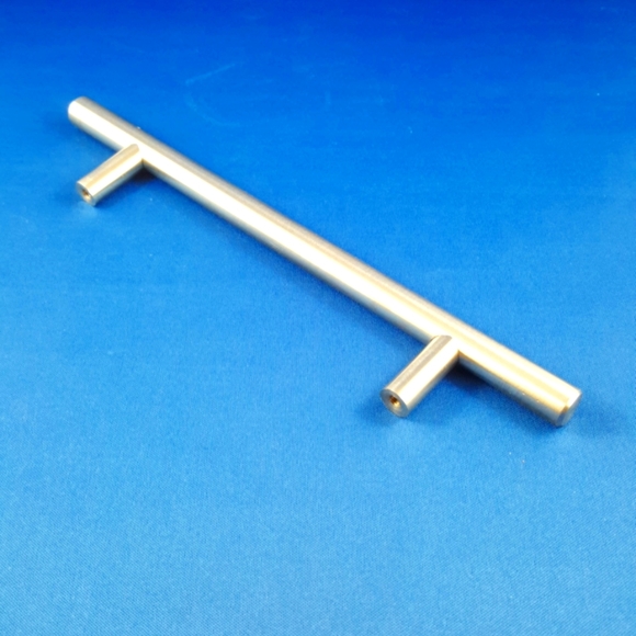 NEW Cabinet Drawer Solid Bar Pulls Brushed Stainless Steel Finish (Pack of 10) - Picture 2 of 10